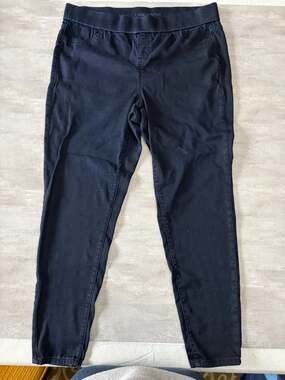 High Rise Pull-On Denim Jeggings Size 18 Black